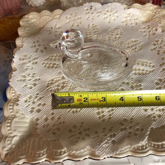 Lead glass duck trinket dish - Picture 10 of 10
